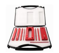 Kit de configuration métrique en aluminium 9 pièces pour défonceuse, scie à table et travail du bois - Jauge de hauteur avec 0,01 mm, finition anodisée, avec