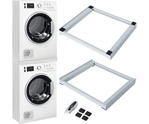 Kit de conjonction pour machine à laver et sécheuse, support de base universel de superposition, gain de place, avec sangle de sécurité et autocollants antidérapants, cadre pour empilage d'appareils