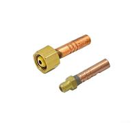 Kit de connecteur avant en laiton pour torche de soudage TIG - 150 150 A - 8 mm de diamètre, pour vis à écrou M16 x 1,5 mm, raccord de câble de gaz et d'alimentation (lot de 2)