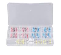 Kit de connecteur bout à bout thermorétractable 100 pièces, ensemble de bornes à sertir étanches thermorétractables à soudure