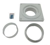 Kit de connecteur d'aération de sèche-linge avec plaque murale pour tubes de 10,2 cm, design à connexion et déconnexion rapides, compatible avec les sèche-linge standard, blanc, idéal pour une