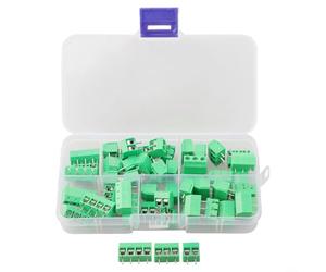 Kit de connecteur de bornier à vis, bornes de montage PCB à pas de 0 mm avec 2 connecteurs de fil 3 à 4 broches, cosses de câble 18 AWG à 26 AWG pour Arduino GPIO, pour en-tête Raspberry Pi et DAQ