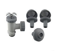 Kit de connecteur de jet d'eau pour piscine Intex 26004E, kit de remplacement pour jet d'air hors sol, avec connecteurs de filtre et valve à piston