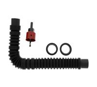 Kit de connecteur de tuyau de baril de pluie Kit de liaison de seau d'eau Kit de baril de pluie déviateur pour la maison jardin corvées en plein air plastique noir 260x60x60mm