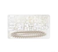 Kit de connecteur JST, 460 pièces XH 2,54 mm pour boîtier d'en-tête à 2, 3, 4, 5, 6 broches, accessoires de bornier, accessoires en nylon blanc, cuivre étamé