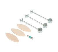 Trend Kit de Connecteur pour Plan de Travail en Stratifié Compact ZIPBOLT, Épaisseur 12-15mm, Acier Plaqué Zinc, Inclut Embout Torx T25 & Biscuits N°20, ZIP/20/100/3