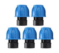 Kit de connecteur rapide pour conduite d'eau, 5 pièces |Raccords filetés femelles PE pour PPR/PVC/PE |Pression nominale 2X et dégradation - Preuve |Couplage direct (25xG3/4)