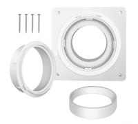 Kit de connecteur rapide pour grille d'aération de sécheuse de 10,2 cm, plaque murale avec verrou à visser pour une connexion sécurisée du tuyau, pour la buanderie et la ventilation de la salle de