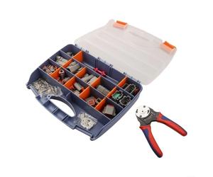 Kit de connecteurs 338PC avec outil à sertir pour terminaison de fil électrique dans la construction, l'agriculture et l'industrie