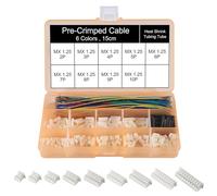 Kit de connecteurs de 1,25 mm avec câble pré-serti de 15 cm 2/3/4/5/6/7/8/9/10/12 broches compatible avec connecteur JST GH Molex PicoBlade 1,25 mm