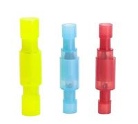 Kit de connecteurs de borne, Borniers enfichables mâle femelle à joint rapide, connecteur à sertir isolé en nylon(Yellow 100set)