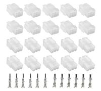 Kit de connecteurs de fils à 6 broches, convient pour les fils de 18 à 24 AWG, espacement standard des broches de 4,2 mm, avec prises mâles et femelles et douilles de borne, convient pour divers