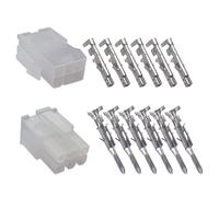Kit de connecteurs de fils à 6 broches, convient pour les fils de 18 à 24 AWG, espacement standard des broches de 4,2 mm, avec prises mâles et femelles et douilles de borne, convient pour divers
