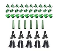 Kit de connecteurs de piquet de jardin - Pinces de serrage réglables en treillis, raccords de cadre de support pour , clips en ABS, connecteurs multi-angles | Serre végétale balcon lit