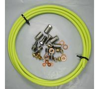 Kit de connecteurs de tuyau de frein hydraulique Banjo pour vélos conçus pour systèmes Hope, 2 tuyaux de 5 m (vert)