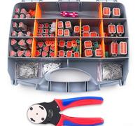 Kit de connecteurs DT Deutsch de 338 pièces - Connecteurs à 2/3/4/6/8/12 broches, outil de sertissage, outil de retrait, connecteur électrique automobile étanche