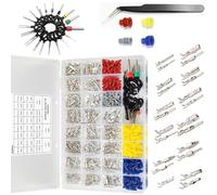 Kit De Connecteurs Électriques 21 Types | Kit de Broches de Réparation Auto | Connecteurs Polyvalents pour Voiture Maison Moto Marine Bateau Industriel avec Sections 1 1.5 1.8 2.2 2.8 3.5mm