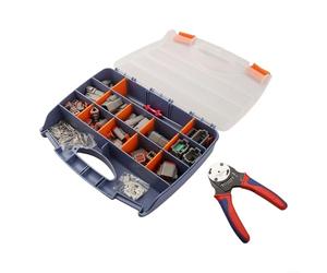 Kit de connecteurs électriques 338 pièces avec outil de sertissage pour fils de tailles 14 18 AWG utilisés dans la construction, le camionnage et l'agriculture
