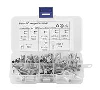 Kit de connecteurs pour fils en cuivre rouge, 60 pièces, embouts de câbles électriques étamés avec insertion facile pour les véhicules automobiles et les bateaux de plaisance, rési