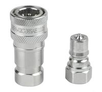 Kit de connecteurs rapides hydrauliques pour tracteur AW32184/LVA16843 compatible avec les lignes hydrauliques 3C 5G 6M Series Raccord de fuite coupleurs métalliques