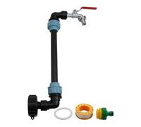 Kit de connexion adaptateur IBC, robinet de sortie 3/4 ", réservoir de jardin, réservoir d'eau de pluie, Joint de tuyau PE, accessoire de seau coudé de tonne
