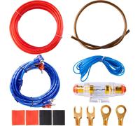 Kit de Connexion Amplificateur de Voiture, 8GA Kit de Cables Installation Amplificateur Subwoofer, Kit d'installation câble d'amplificateur de Puissance d'amplificateur