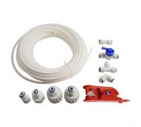 Kit de connexion de conduite d'eau pour réfrigérateur, tuyau de 15 m avec valve et raccord à dégagement rapide pour l'installation de la machine à glaçons, tube en plastique pour installation