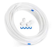 Kit de Connexion de Tuyau de Réfrigérateur,ilauke 15M Tuyau D'alimentation en Eau Universel/Connecteurs de Réfrigérateur,6,35 mm Tube de Filtre Double Porte de Style Européen(Raccords+Tuyau) 1/4"