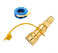 Kit de connexion rapide en laiton pour tuyau de propane, butane à basse pression, barbecue et cuisinière de camping 1,27 cm