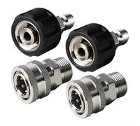 Kit de connexion rapide pour nettoyeur haute pression en acier inoxydable, raccords M22-14, adaptateur de tuyau haute pression 5000 psi, ensemble de coupleurs de nettoyage robustes