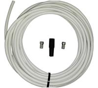 Kit de connexion satellite 2 fiches F mâles, 1 passe-fil en caoutchouc, 10 m de câble Wittenberg Antennen K-102947-10