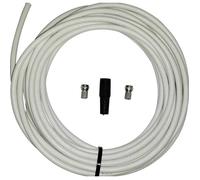 Kit de connexion satellite 2 fiches F mâles, 1 passe-fil en caoutchouc, 10 m de câble Wittenberg Antennen K-102947-10