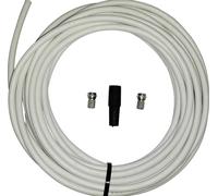 Kit de connexion satellite 2 fiches F mâles, 1 passe-fil en caoutchouc, 10 m de câble Wittenberg Antennen K-102947-10