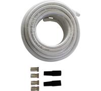 Kit de connexion satellite 4 fiches F mâles, 2 passe-fils en caoutchouc, 20 m de câble Wittenberg Antennen K-102941-10