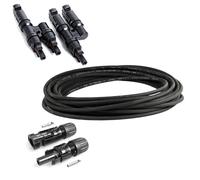 Kit de connexion solaire 2 - 10m 4mm² câble solaire + connecteur MC4 + prises...