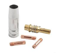 Kit de consommables de soudage MIG avec pointes de contact 0, 6, 1 2 mm pour torche MB15 15AK comprend une buse de protection et un support adaptés pour Rilon, Jasic, Mitech et plus (1.2)
