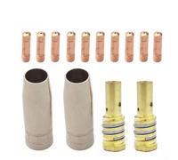 Kit de consommables pour chalumeau de soudage 14AK MIG MAG 14 pièces avec porte-embout à gaz (0,8 mm)