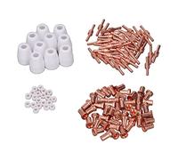 Kit de consommables pour coupeur à plasma 110 pièces pour Cut40 50, ensemble de buse d’électrode, de gaine de protection en céramique et de bague de gaz, pièces de rechange