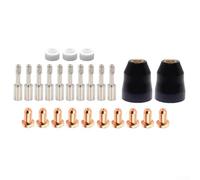 Kit de consommables pour coupeur plasma pour dynamique thermique PCH-10, électrodes en cuivre, buses, boucliers, anneaux tourbillonnants, deux pointes de coupe de gaz pour 40 à 100 A, soudage