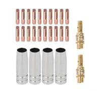 Kit de consommables pour soudeur MIG avec 26 pièces pour MB15 et 15AK comprend 4 buses de gaz, 2 diffuseurs, 20 embouts en cuivre 0 030"