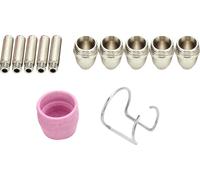 Kit de consommables pour torche de découpe plasma, kit de consommables pour buses, électrode de torche de découpe, buse en céramique, pointe de contact, pointe du kit de consommables