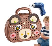 Kit de Construction - 24 Outils détaillés avec pièces fonctionnelles et boîte de Rangement - Jouet d'ingénierie pédagogique STEM - Améliore la motricité Fine Importante pour Les