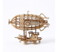 Kit de construction 3D en bois pour adulte, dirigeable, puzzle 3D en bois, bateau pour adultes, dirigeable miniature, cadeau de décoration d'intérieur