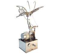 Kit de construction 3D pour un papillon mécanique en métal avec battement d'ailes dynamique, art steampunk comme décoration de table