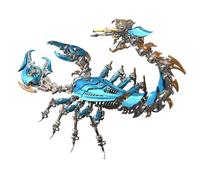 Kit de construction 3D Scorpion de guerre entièrement en métal avec articulations mobiles et style Cyberpunk - Construction stimulante de 1073 pièces pour adultes, idéal pour les collections de