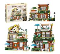 Kit de Construction 3en1 Street View Café Maison Compatible avec Lego City