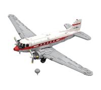 Kit de construction classique pour un avion de transport à deux moteurs | Peinture de style aviation civile, rotation contrôlée par hélice, châssis rétractable, volets mobiles et gouvernail latéral