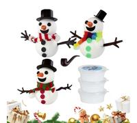 Kit De Construction De Bonhomme De Neige Kit Créatif de Fabrication de | Argile À Modeler Pour Pour Fêtes Et Vacances D'Hiver Activités Scolaires Jeux Et