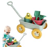 Kit de construction de château de sable, ensemble de plage et pelle - Apprentissage précoce petits jouets de sable avec chariot pour ,Ensemble de jeux de plage de mer amusant