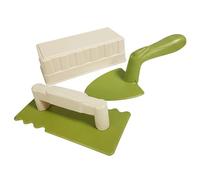 Kit de Construction de château Sable avec Moule à Briques, Jouets Plage pour Enfants avec Sac en Filet Portable, moules château et Pelle pour Jeu bac à Sable en Plein air (3 pièces), Joue